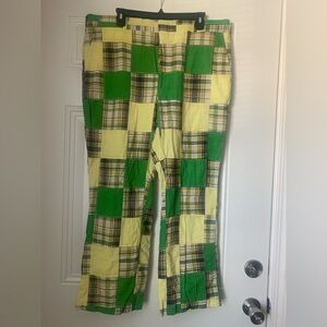 Vintage Preppy Thomson India Madras Men's Patchwork Pants Size 38/30